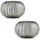 Marrakesch Orient & Mediterran Interior 2er Set Skandinavisches Windlicht Amund aus Metall in Schwarz 17 cm
