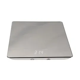 Perel Küchenwaage, digital, max. 5 kg, Tara-Funktion, automatische Abschaltung, LCD-Anzeige mit Hintergrundbeleuchtung, Spiegel