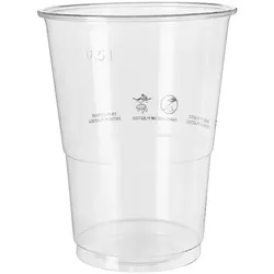 MONOUSO - Plastikbecher Transparent PP 650ml (1.000 Stück)