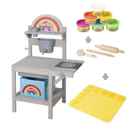 roba x Play-Doh Matschküche für Kinder inkl. Zubehör zum Kneten