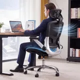 COMHOMA Bürostuhl Mesh Schwarz