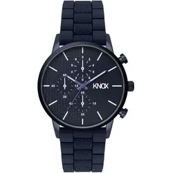 KNOX Herren Armband-Uhr analoge Quarz-Uhr mit Silikon-Armband 41mm KNOX01 Navy - One-Size