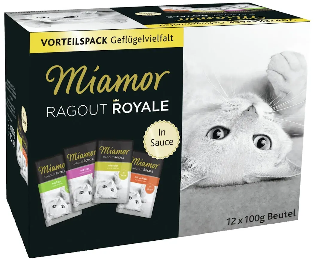 Miamor Ragout Royale Geflügelvielfalt 12x100g Multipack Katzennassfutter