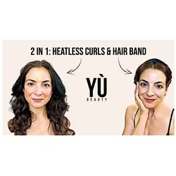 YÙ BEAUTY 2in1 Heatless Curls & Hair Band - schwarz