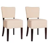 pemora Polsterstuhl Restaurant Stuhl Küchenstuhl Esszimmerstuhl 2-er Set HERA beige