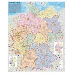 STIEFEL eurocart Wandkarte »Deutschland Organisationskarte« 97 x 119 cm
