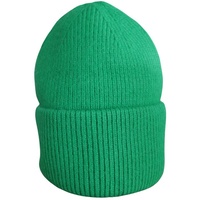 MonCaprise by Clothè Beanie Wintermütze Strickmütze Kaschmir & Viskose mit breitem Umschlag grün mit breitem Umschlag grün Einheitsgröße