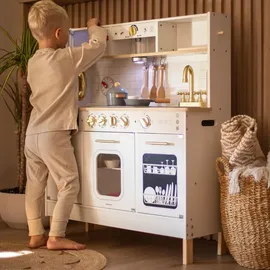 Mamabrum XXL-Holzküche für Kinder – mit LED, Zubehör & interaktiven Elementen