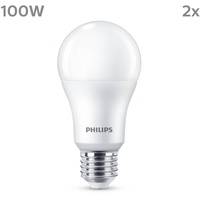 Philips LED-Lampe Standard 13W/827 (100W) Frosted 2-pack E27