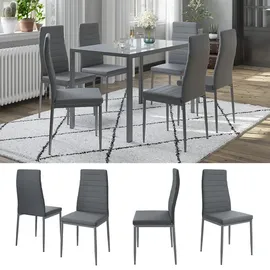 Vicco Esszimmerstuhl Grand, Grau, 42.5 x 48 cm 6er Set