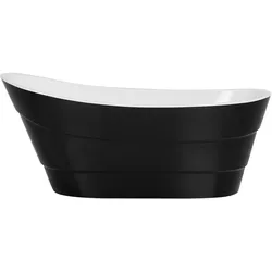 Badewanne freistehend schwarz oval 170 x 73 cm BUENAVISTA