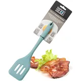 Utensils Grey AF Blue Black Marble White Berry Stonewash Aqua Denim Silicone Slotted Turner 28cm/11" aqua blue