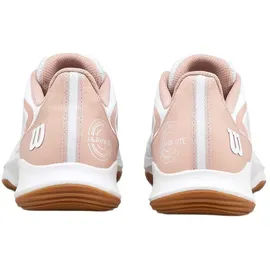 Wilson Hurakn Lite Laufschuhe weiß beige Damen Padel-Schuh, Weiß/Rosa/Gum1a, Gr. 38 2/3