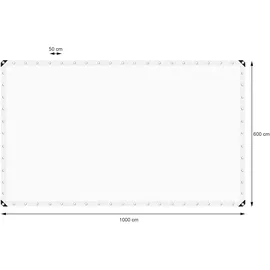 ECD Germany Poolabdeckung Weiß 6x10 m