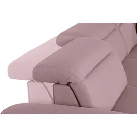 sit&more Ecksofa SIT & MORE "Percy L-Form", rosa (altrosa), B:270cm H:77cm T:235cm, Sofas, Ecksofa, 12 cm Fußhöhe, Sitztiefenverstellung, wahlweise in 2 Fußfarben