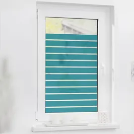 Lichtblick Fensterfolie Streifen Petrol | Gr.: 50 x 50 cm