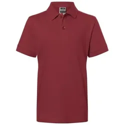 Kinder Poloshirt Classic JN070K, wein-rot, Größe XL - rot - XL