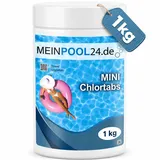 Meinpool24.de 200 Stück Mini - Chlortabletten a 5 Gramm = 1 kg schnelllösliche Tabs für Pool, Aufstellpool, Planschbecken, Gartenpool, Kleinpools & Whirlpool Wasserpflege Poolreinigung & Desinfektion