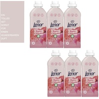 6x800ml Lenor Weichspüler Pfingstrose & Hibiskusblüte Pflanzenbasis 192 WL