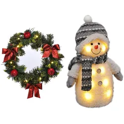 Gravidus Beleuchteter Türkranz Lichterkranz Weihnachtsdekoration & Deko