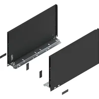 Blum LEGRABOX pure Zarge Höhe F NL 400, Carbonschwarz-matt