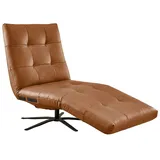 KAWOLA Relaxliege LETICIA motorisch Leder cognac