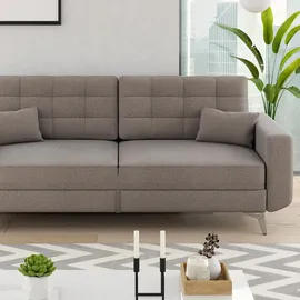VitaliSpa Schlafsofa York Webstoff braun