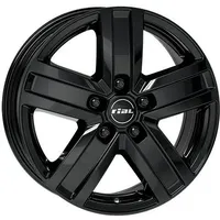 Rial Transporter 6,5 x 16 5 x 130 ET66 Schwarz Glänzend