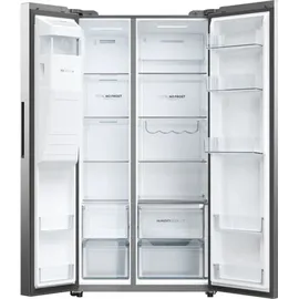 Haier - Amerikanischer kühlschrank 90,5 cm, 601 l, belüftet, platin HSW59F18EIMM