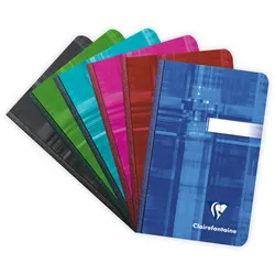 Clairefontaine 5x Kladden/Notizbücher 9x14cm mit Softcover, 96 Blatt kariert 90g - Sortiert 9592C