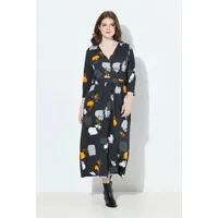 Ulla Popken Jerseykleid Maxi Schwarz 46/48