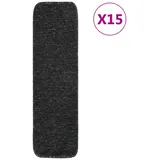 vidaXL Antirutsch Stufenmatten 15 Stk. 75x20 cm Anthrazit Rechteckig