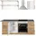 kochstation Winkelküche L-Form KS-Colmar 210 cm braun