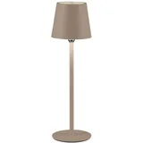 just light. Akku-Tischleuchte Boteria Kunststoff Beige Sand