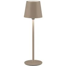 just light. Akku-Tischleuchte Boteria Kunststoff Beige Sand