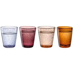 Leonardo BURANO Trinkglas-Set 4-teilig 330 ml warme Farben
