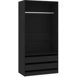 vidaXL Kleiderschrank Morgen 100 x 200 x 50 cm Schwarz