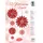 Ursus 3D-Glittersterne "Estelle", rot