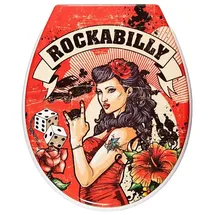ADOB WC-Sitz Rockabilly Absenkautomatik, zur Reinigung abnehmbar,