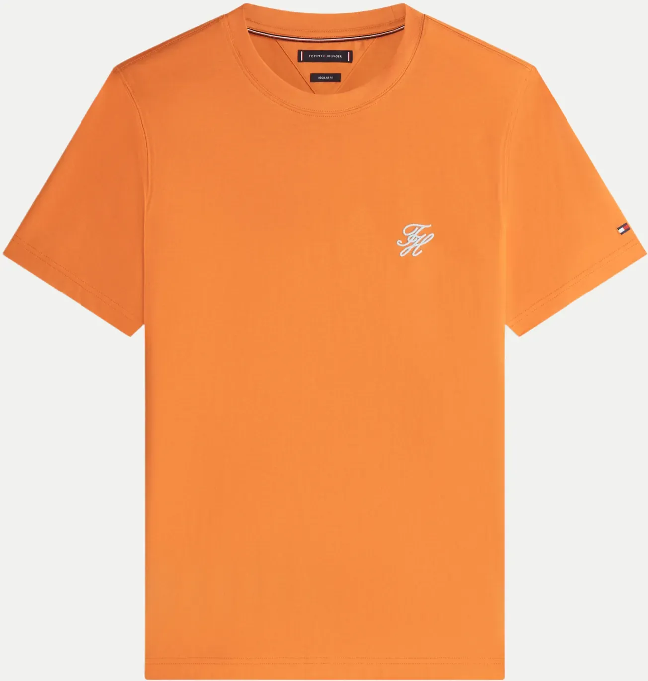 T-Shirt mit Logo-Stickerei Orange XXL