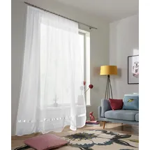 OTTO home Eby Kräuselband 300 x 145 cm Transparent/Weiß 1 St