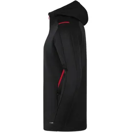 Jako Challenge mit Kapuze schwarz meliert/rot 128