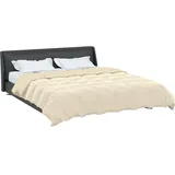vidaXL Sommerdecke Gepolstert Creme 200 x 220 cm Mikrofaser