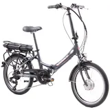 F.lli Schiano E-Star, E Bike Klappbar 20 Zoll, 36V 10.4Ah Abnehmbarer Akku, Motor 250W 40Nm, Klapprad Ebike mit Tretunterstützung. Anthrazit