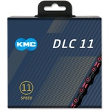 KMC DLC11 11-fach Kette 1/2" x11/128, 118 Glieder, schwarz-pink