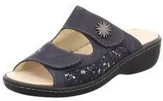 Longo Damen Pantolette bequem dunkelblau 39
