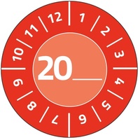 Zweckform AVERY Zweckform Prüfplaketten 7901 rot (Ø) 30 mm