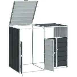 vidaXL Mülltonnenbox 144 x 81 x 113 cm anthrazit