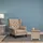 Relaxdays Samthocker mit Stauraum, Tablett im Deckel, mit Holzbeinen, eckiger Sitzhocker, HBT: 35 x 38 x 38 cm, Creme, Samt