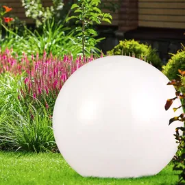 ETC Shop 4er Set Outdoor LED Solar Kugel Leuchte Deko Lampe IP44 8hrs Beleuchtung Erdspieß Garten Veranda Hof Weg